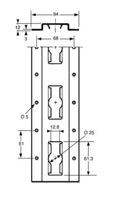 Calha vertical