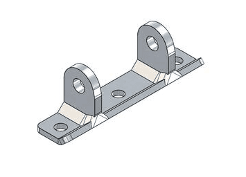 Suporte aparafusado em aço inoxidável
