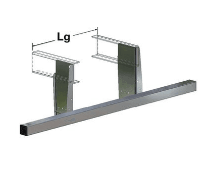 BARRA ANTI-ENCASTRAMENTO TRASEIRO FIXO,  PERFIL DE AÇO QUADRADO 100 X 100 , FIXAÇÃO LATERAL